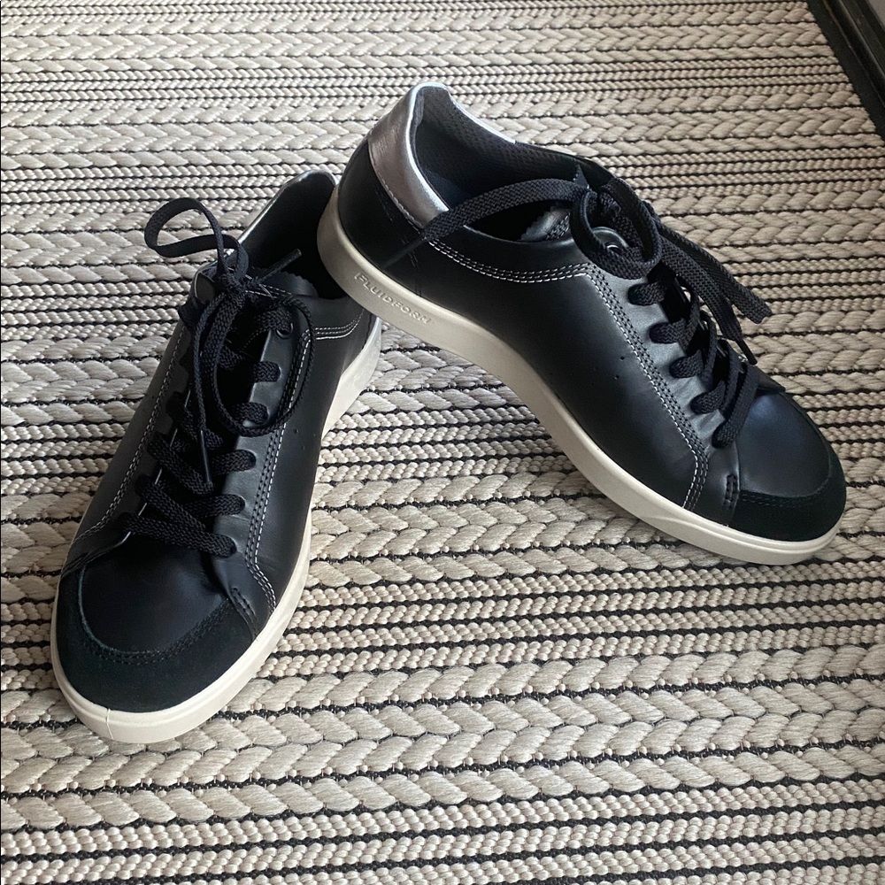 ECCO Women's Street Lite black Leather Lace Up Sneakers size 6.5US/37 EU NEW